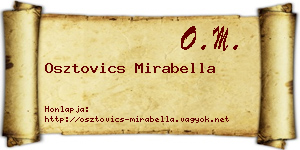 Osztovics Mirabella névjegykártya